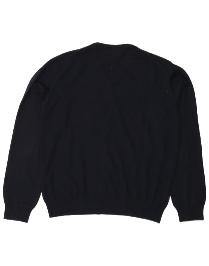 Женский джемпер с v-образным вырезом RIFLE UK 18 XL, темно-синий акрил