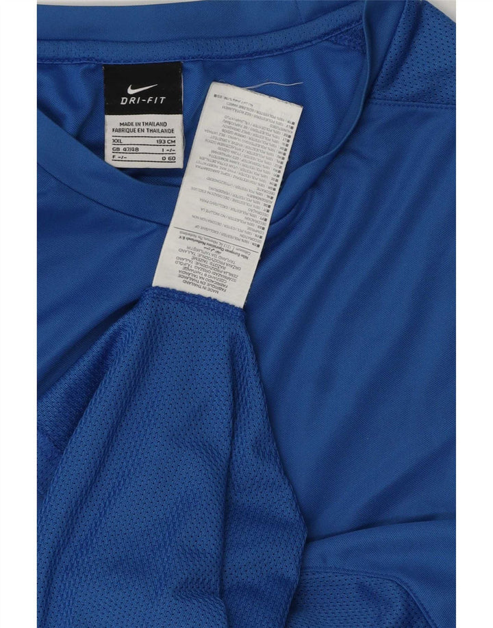 Мужская футболка Nike Top 2XL, синяя, полиэстер, спортивная