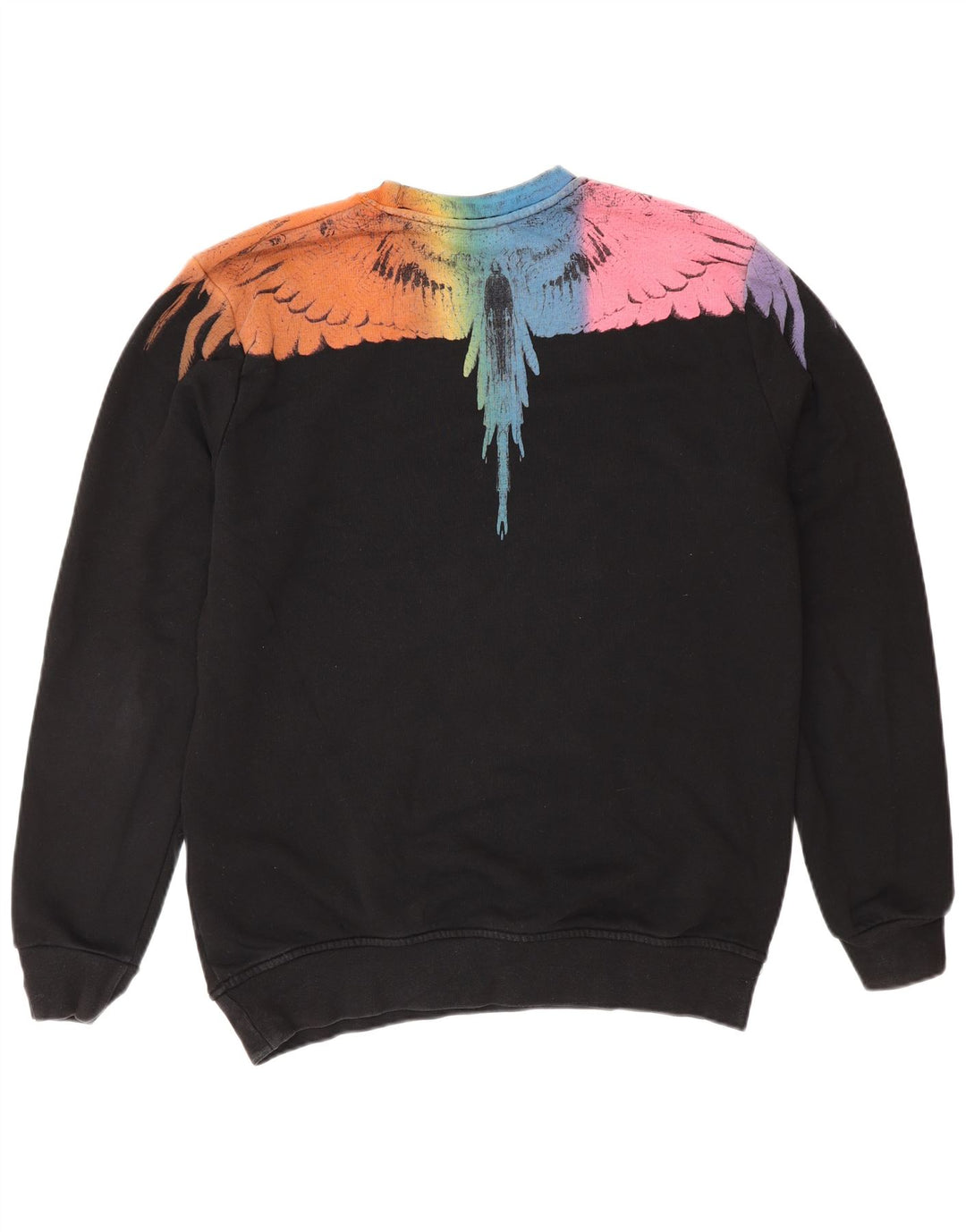 Мужской свитшот Kappa с графическим рисунком, средний черный полиэстер с цветными блоками