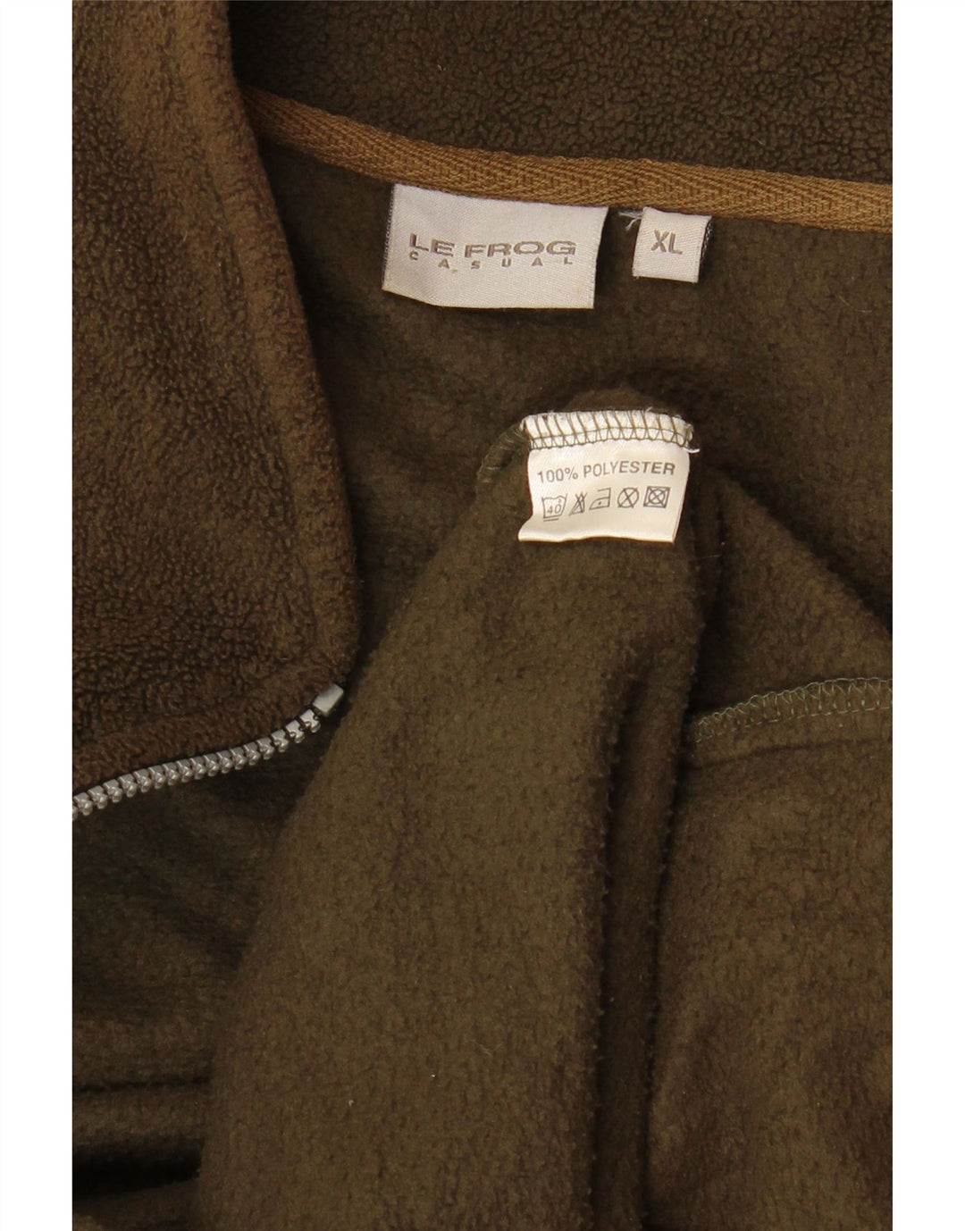 Мужской флисовый жилет повседневного кроя LE FROG UK 42 XL, полиэстер цвета хаки