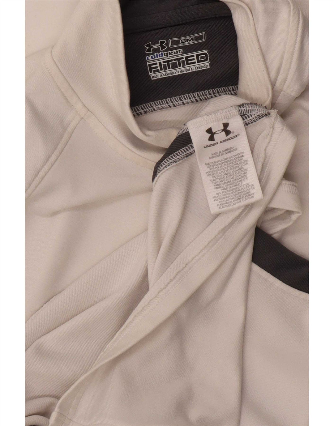 Мужской топ с длинными рукавами Under Armour Cold Gear, маленький белый с цветными блоками