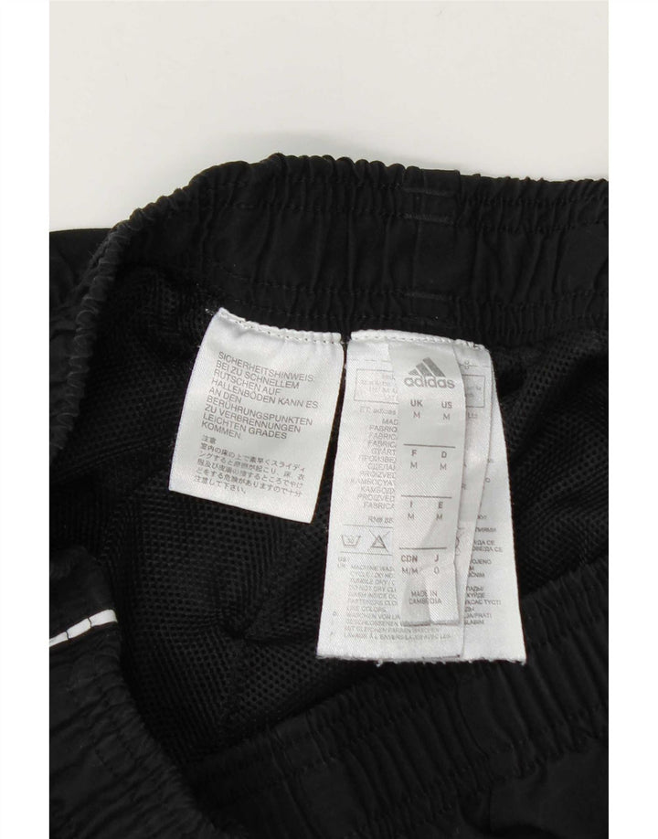 Мужские спортивные брюки Adidas, средний черный полиэстер с цветными блоками