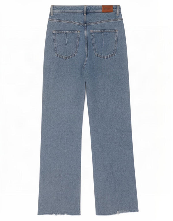 Женские свободные джинсы Zara с высокой посадкой EU 40 Medium W30 L33 Синий хлопок