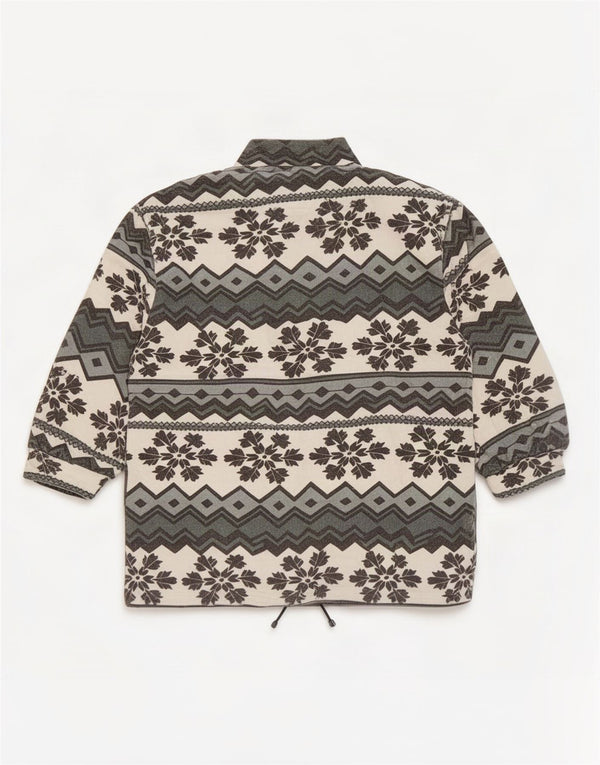 Винтажная мужская флисовая куртка UK 42 XL белая Fair Isle