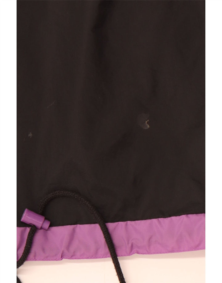 Мужская куртка-анорак RODEO с капюшоном UK 36, маленькая, черная, нейлон с цветными блоками