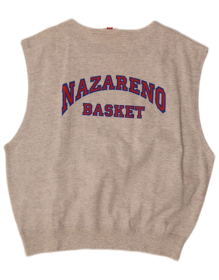 Мужской жилет с рисунком CHAMPION, большой серый хлопок