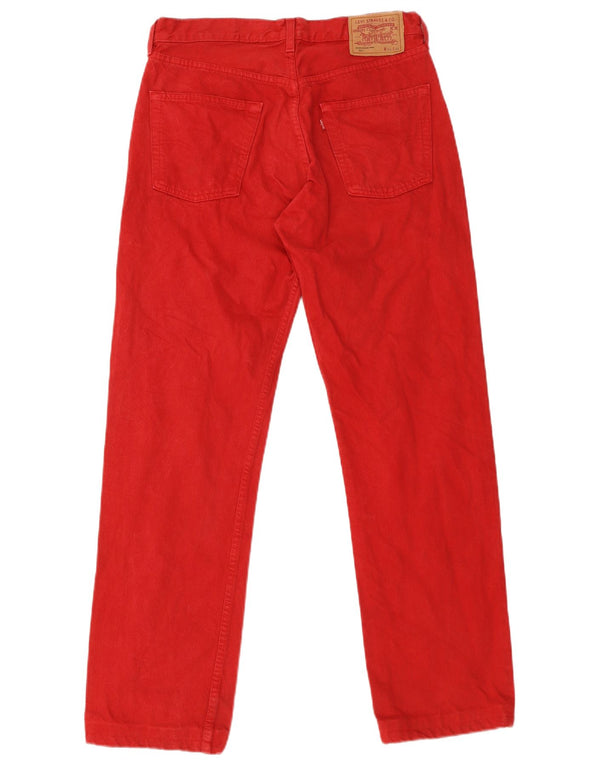 Мужские прямые джинсы Levi's 501 W34 L31 красные хлопковые