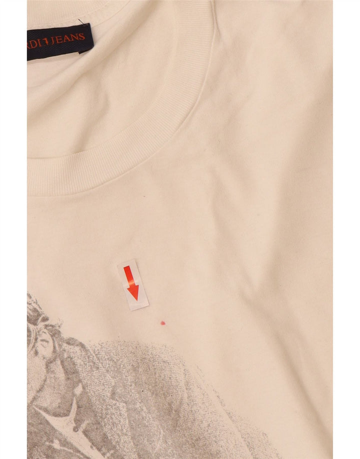 Мужская футболка с рисунком Trussardi Jeans, большая белая