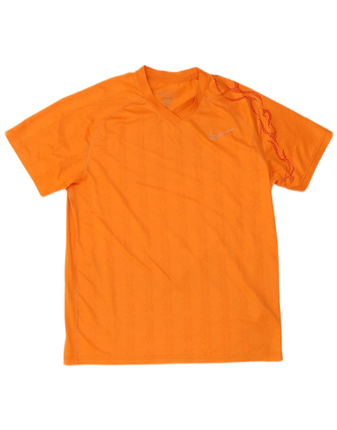 Мужская футболка Nike Top Medium Orange из полиэстера с узором пейсли
