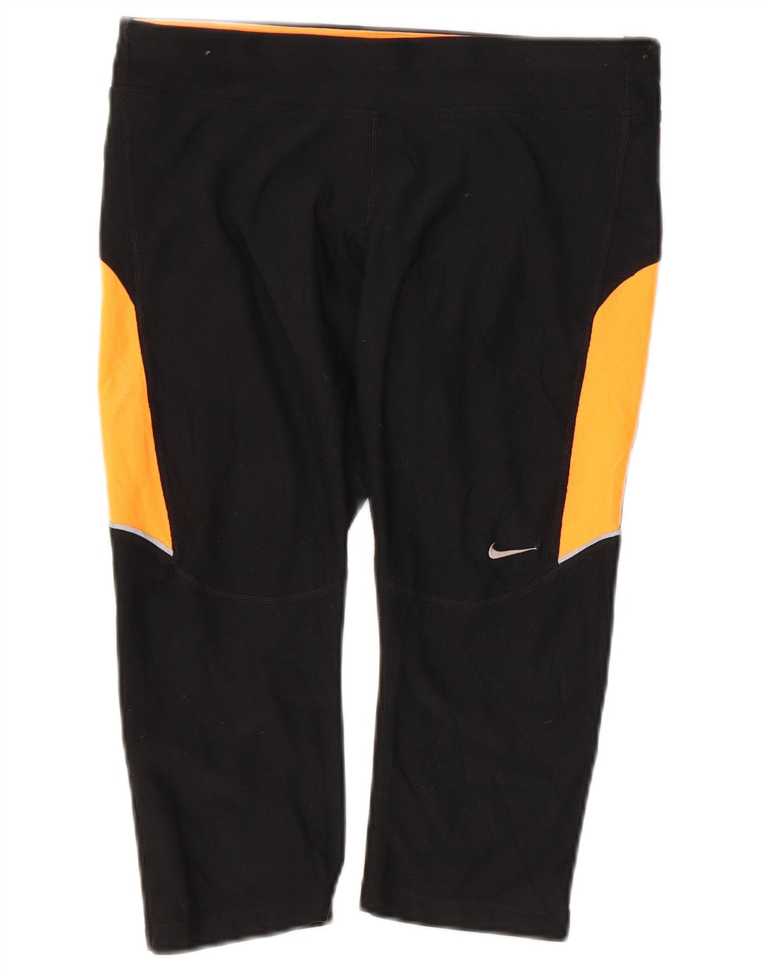 Женские леггинсы-капри NIKE Dri Fit UK 14, средние черные цветные блоки