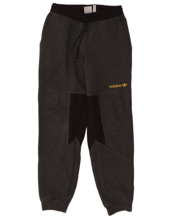 Мужские спортивные брюки Adidas с графическим рисунком, джоггеры, маленькие серые, с цветными блоками