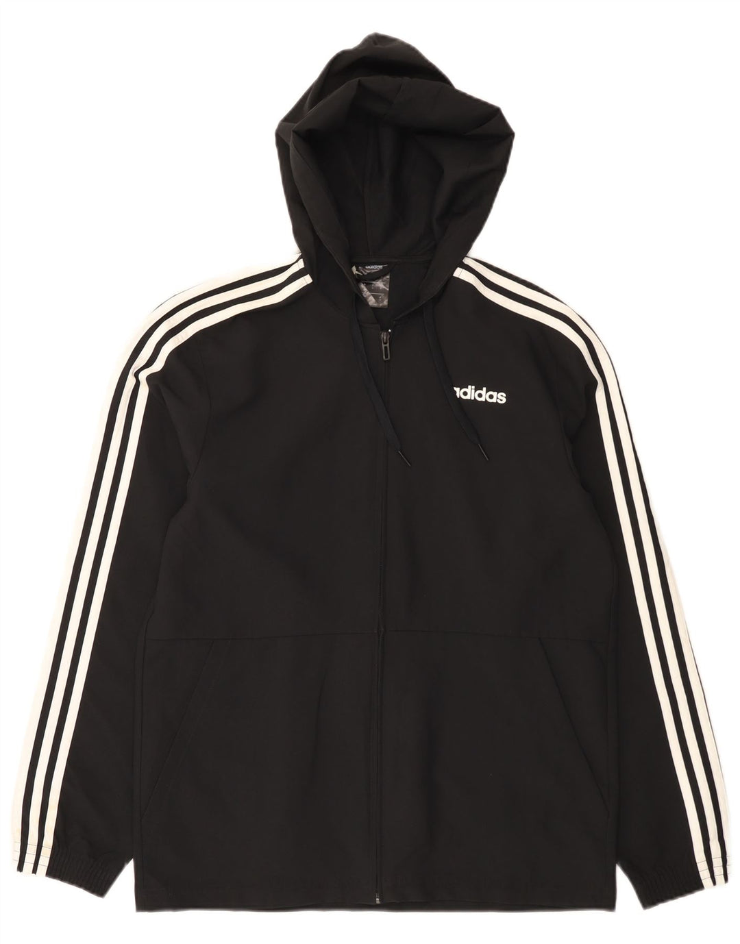 Мужской спортивный костюм Adidas с капюшоном, верхняя куртка, маленький черный полиэстер