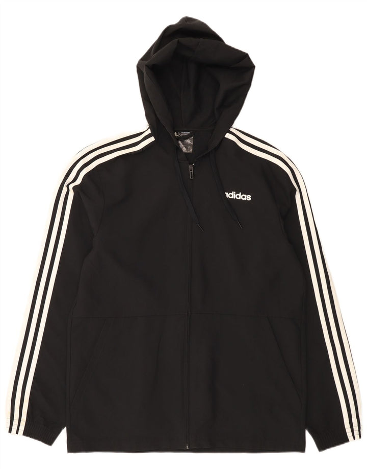 Мужской спортивный костюм Adidas с капюшоном, верхняя куртка, маленький черный полиэстер