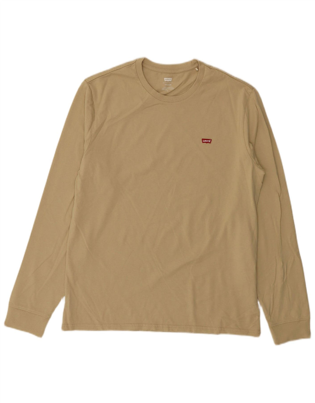 Мужской стандартный топ LEVI'S с длинным рукавом, средний, бежевый, хлопок