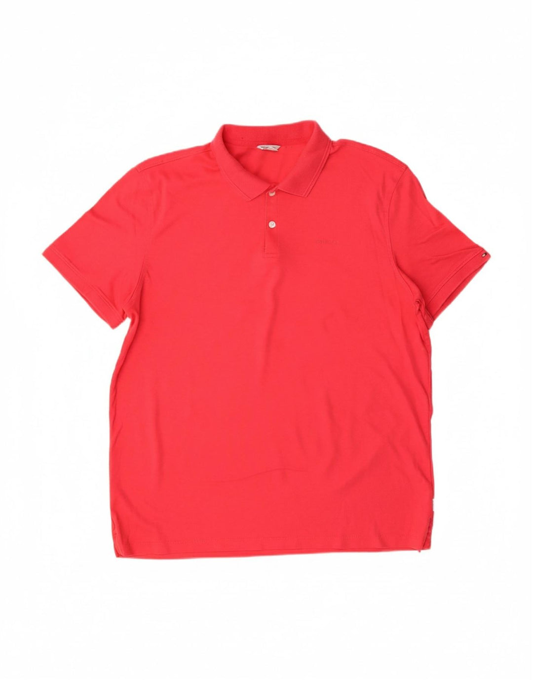CALVIN KLEIN Mens Regular Fit Polo Shirt Large Pink Cotton