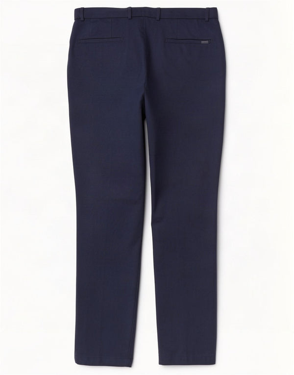 Hugo Boss Mens Straight Chino Trousers EU 52 XL W36 L32 Navy Blue Polyester