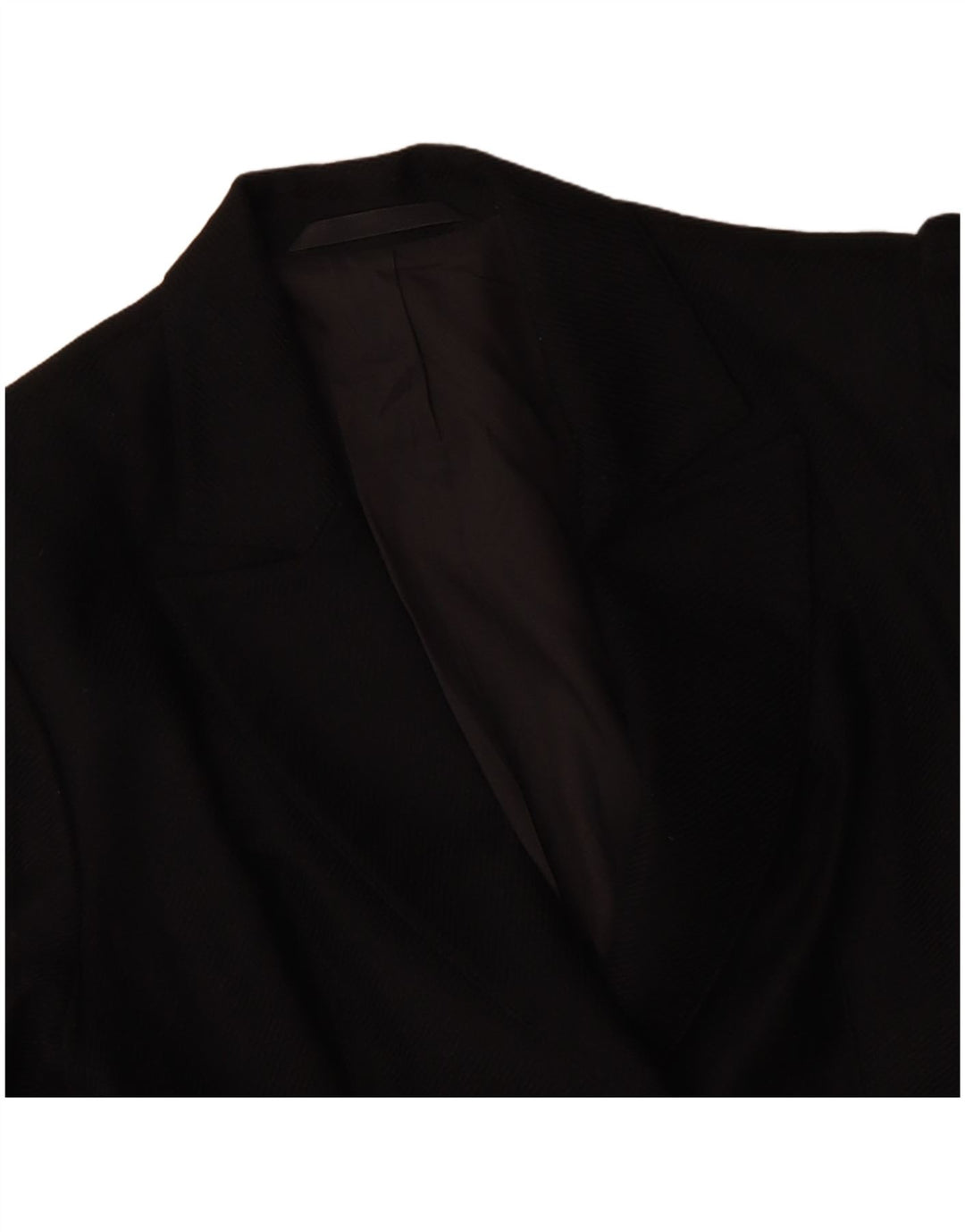 ВИНТАЖНЫЙ женский двубортный пиджак, Великобритания 14, средний черный