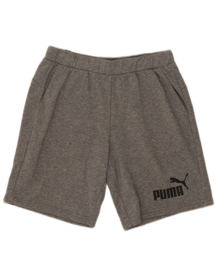 Мужские спортивные шорты Puma с рисунком, средний серый хлопок с крапинками