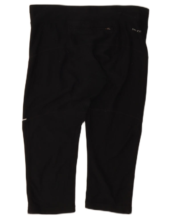Женские леггинсы-капри Nike Dri Fit UK 10, маленькие черные из полиэстера