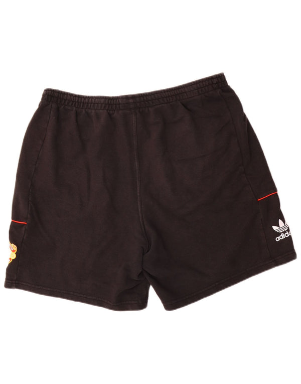 Мужские спортивные шорты Adidas Manchester United с графическим рисунком XL, черные хлопковые