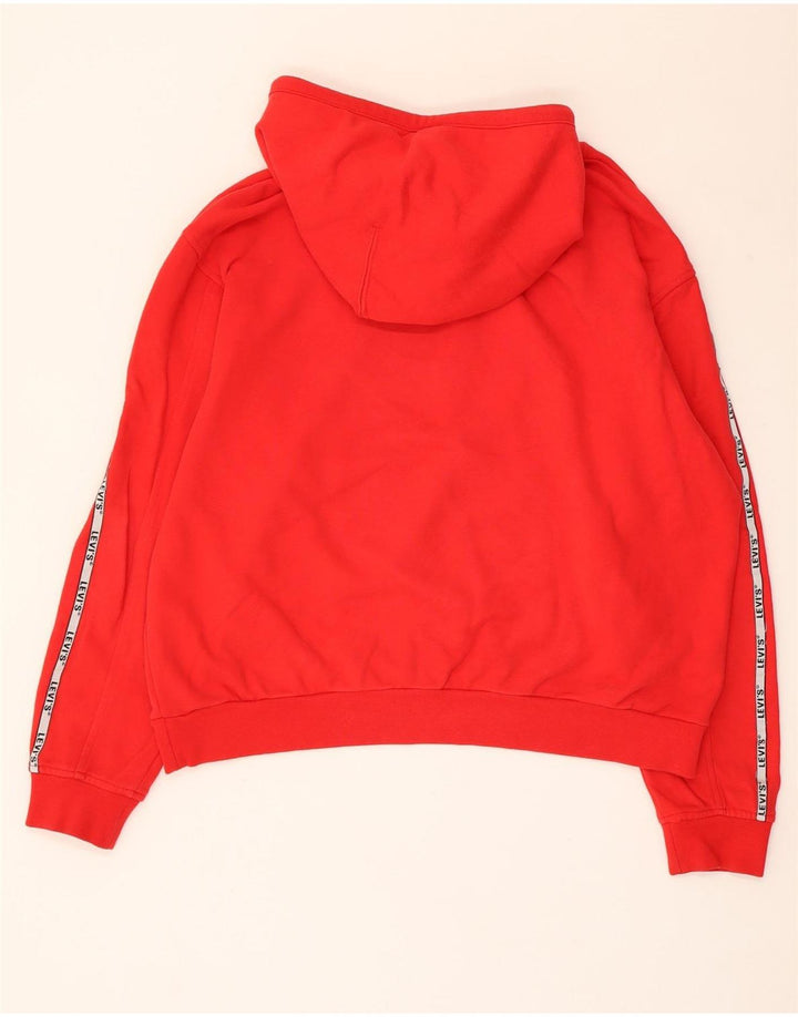 Женский джемпер с капюшоном Levi's Oversized UK 14, средний красный, хлопок