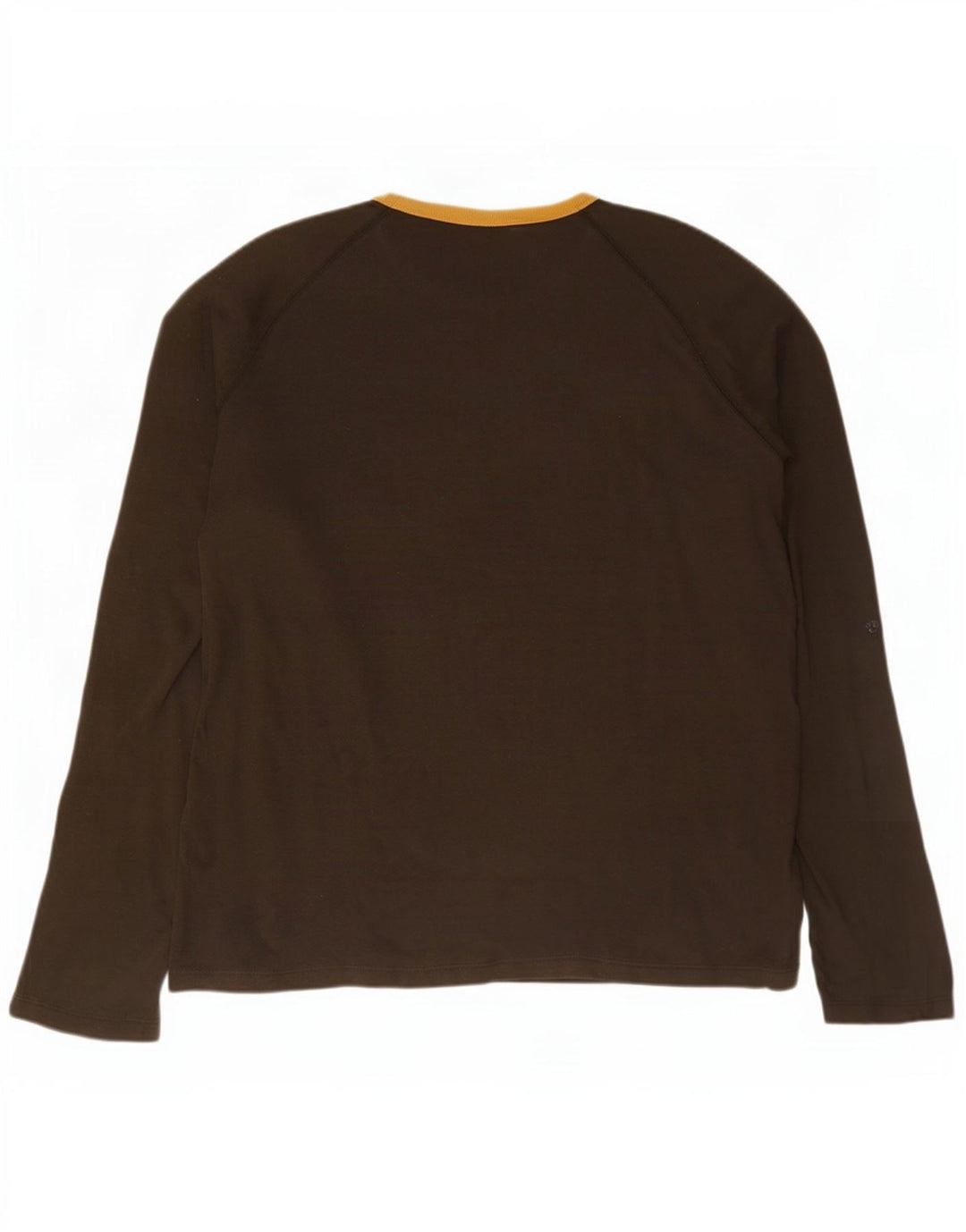 Мужской топ с рисунком Woolrich, длинный рукав, коричневый хлопок, 2XL