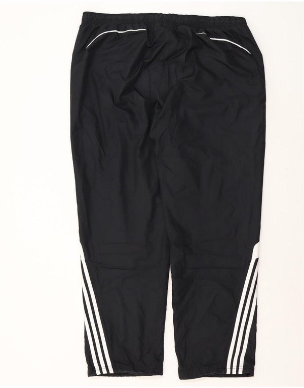 Мужские спортивные брюки Adidas 2XL черные из полиэстера с цветными блоками