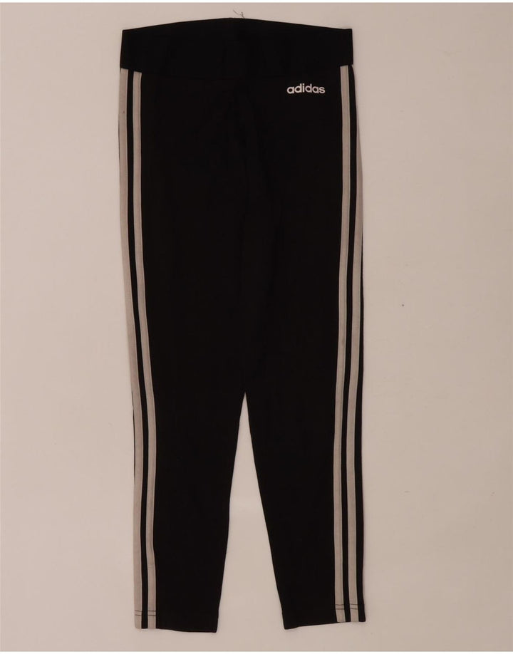 Женские леггинсы Adidas UK 8, маленькие черные хлопковые