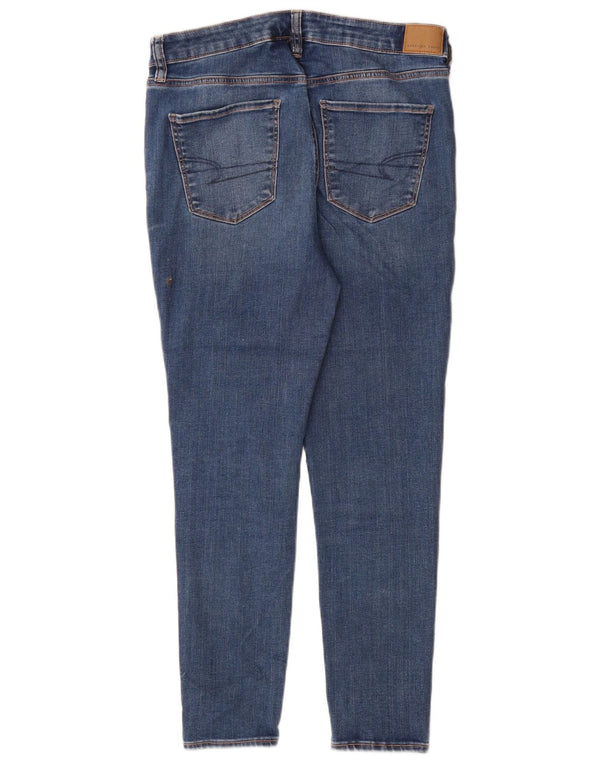 Женские джинсы скинни American Eagle США 12, большие размеры W30 L27, синий хлопок