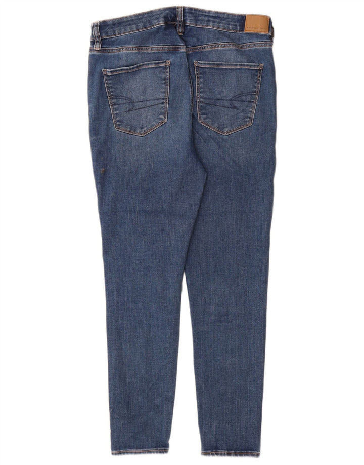 Женские джинсы скинни American Eagle США 12, большие размеры W30 L27, синий хлопок