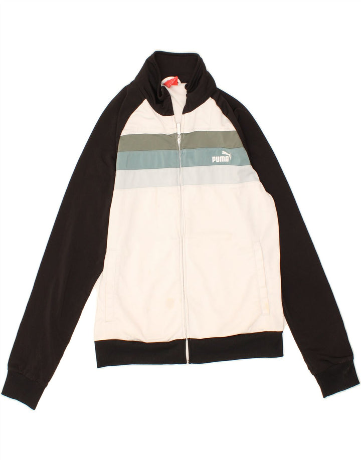 PUMA Mens Tracksuit Top Jacket Medium White Colourblock Polyester Vintage Puma and Second-Hand Puma from Messina Hembry 
