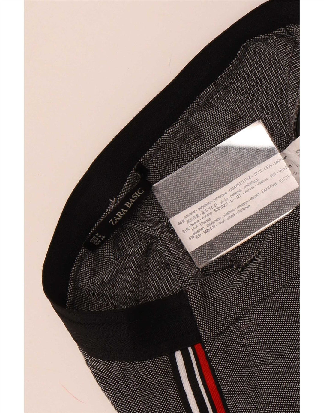Женские узкие брюки чинос Zara среднего размера W28 L27, серые, полиэстер с цветными блоками