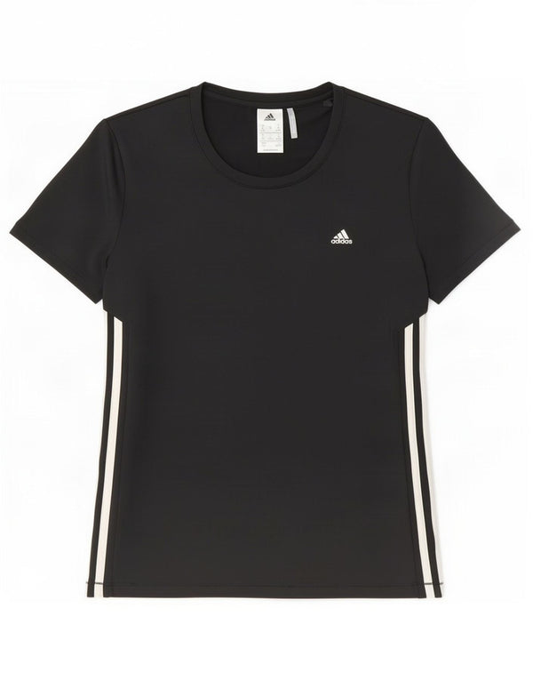 Женская футболка Adidas Climalite Top UK 12/14, средний черный полиэстер