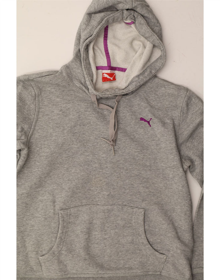PUMA Womens Hoodie Jumper UK 14 Medium Grey Vintage Puma and Second-Hand Puma from Messina Hembry 
