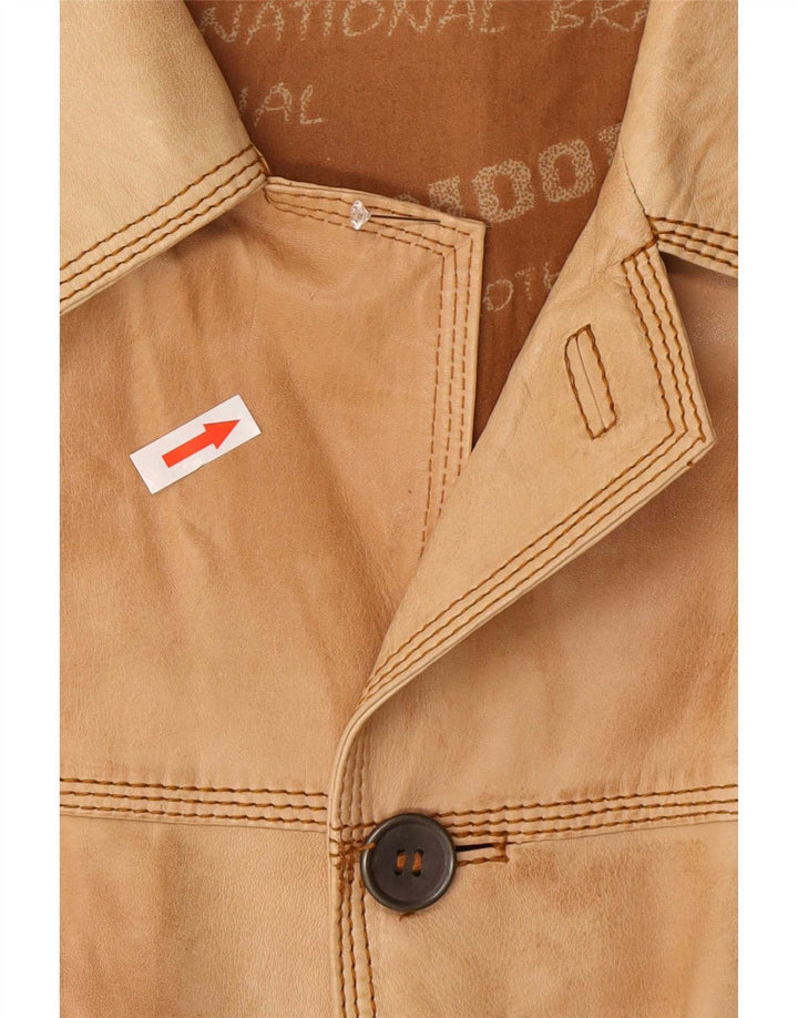 Мужская кожаная куртка David Moore UK 42 XL Brown Classic