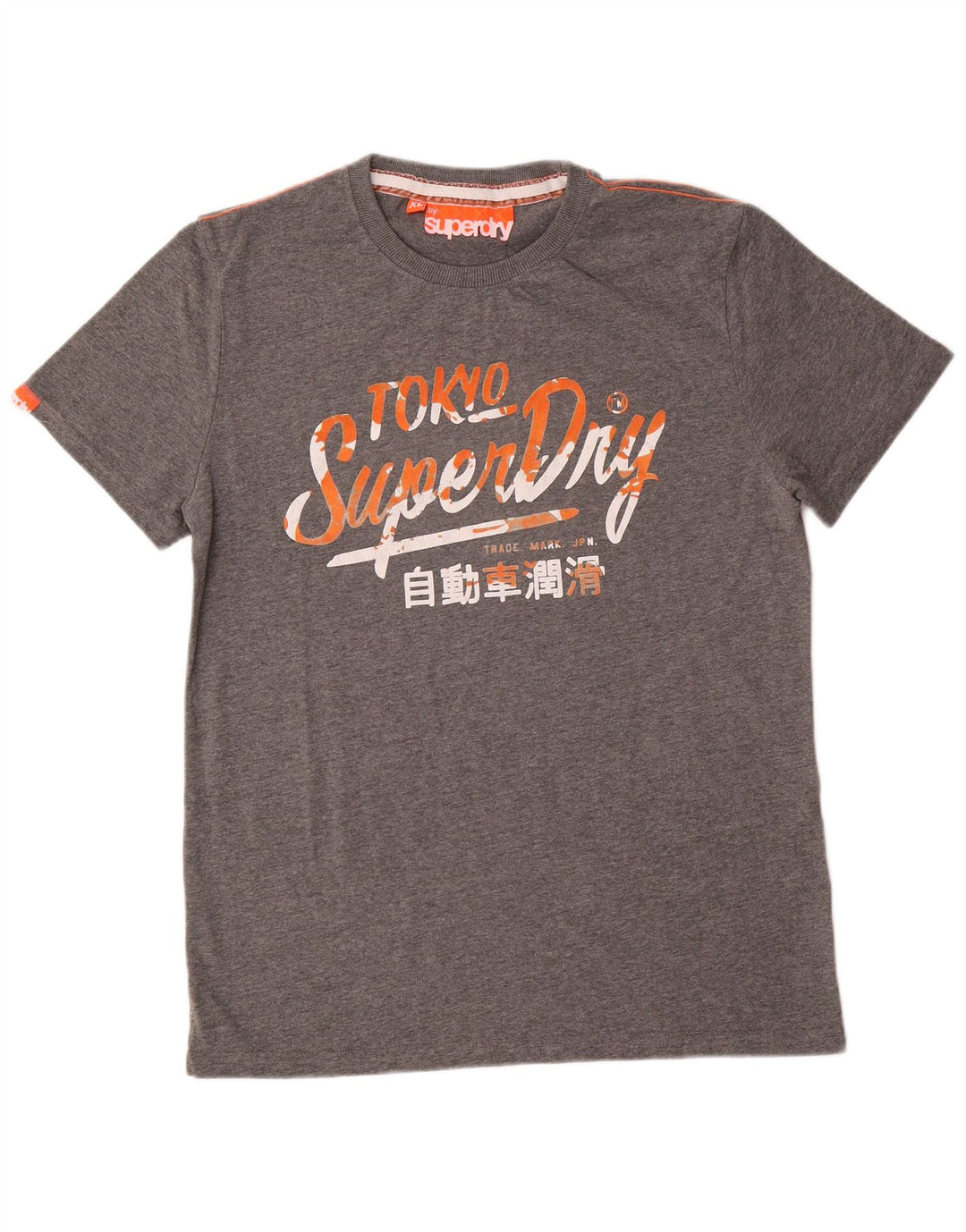 Мужская футболка с рисунком Superdry XL, серая, хлопок