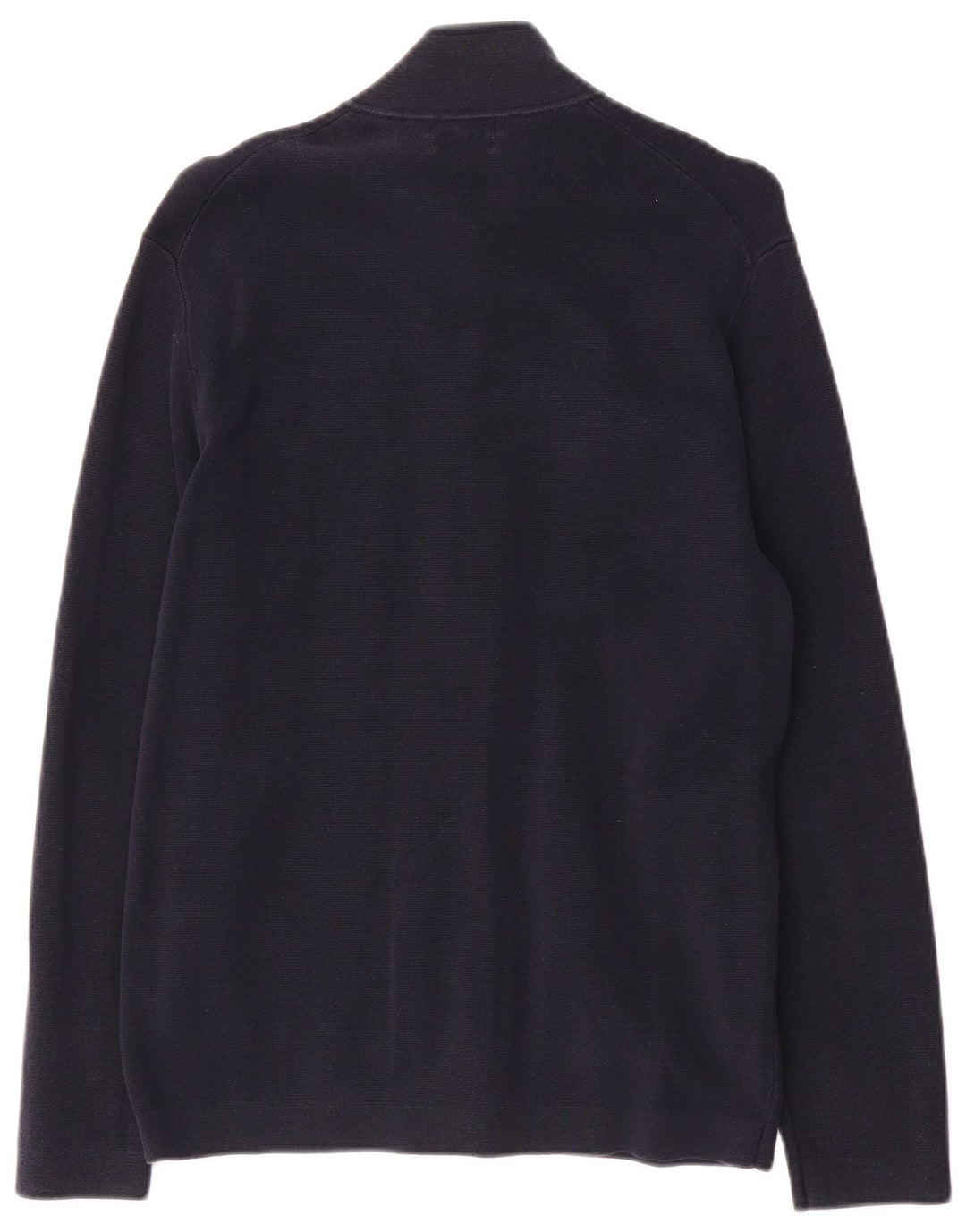 Мужской кардиган Massimo Dutti, средний темно-синий хлопковый свитер