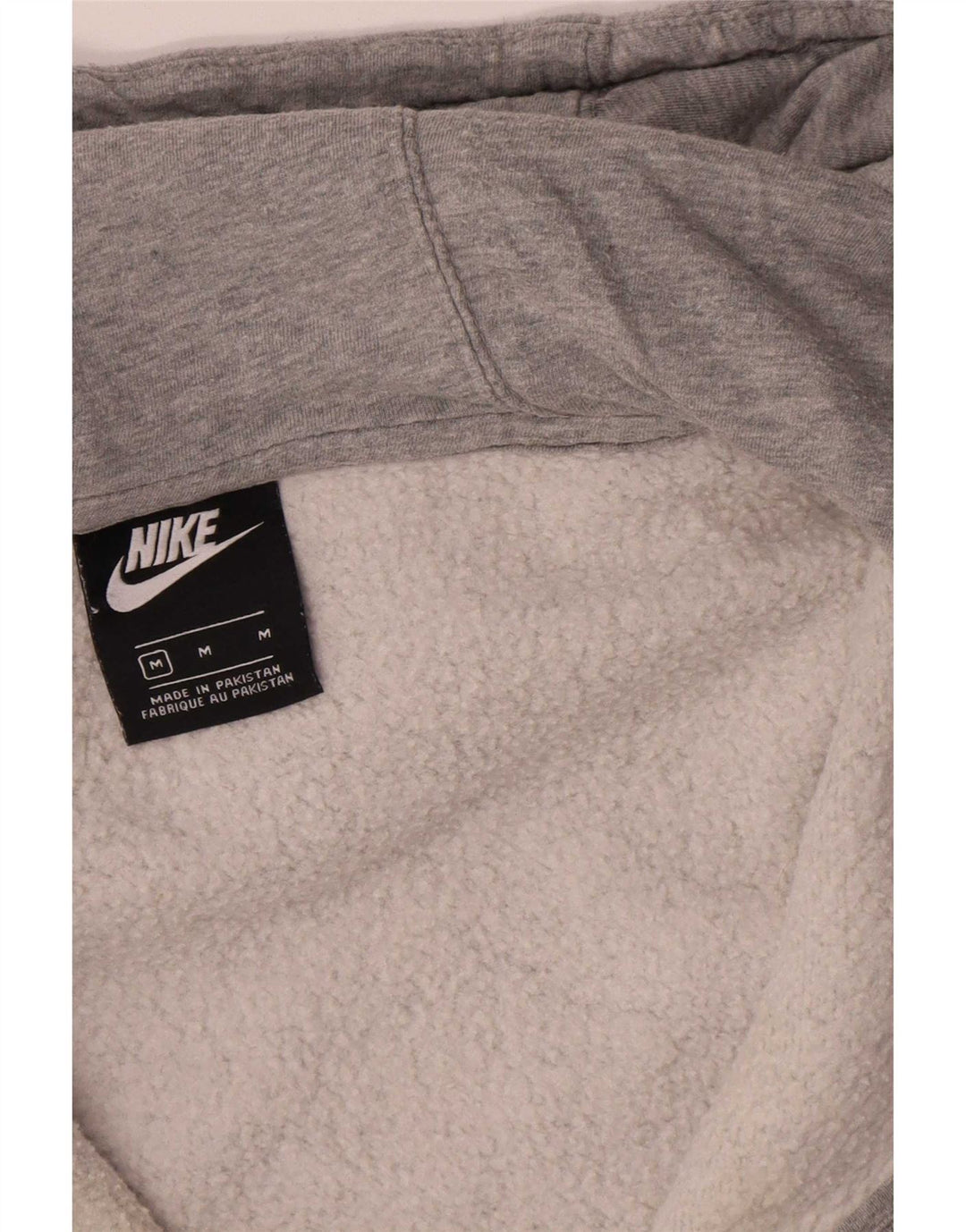 Мужской свитер с капюшоном на молнии Nike среднего серого цвета, хлопок с крапинками
