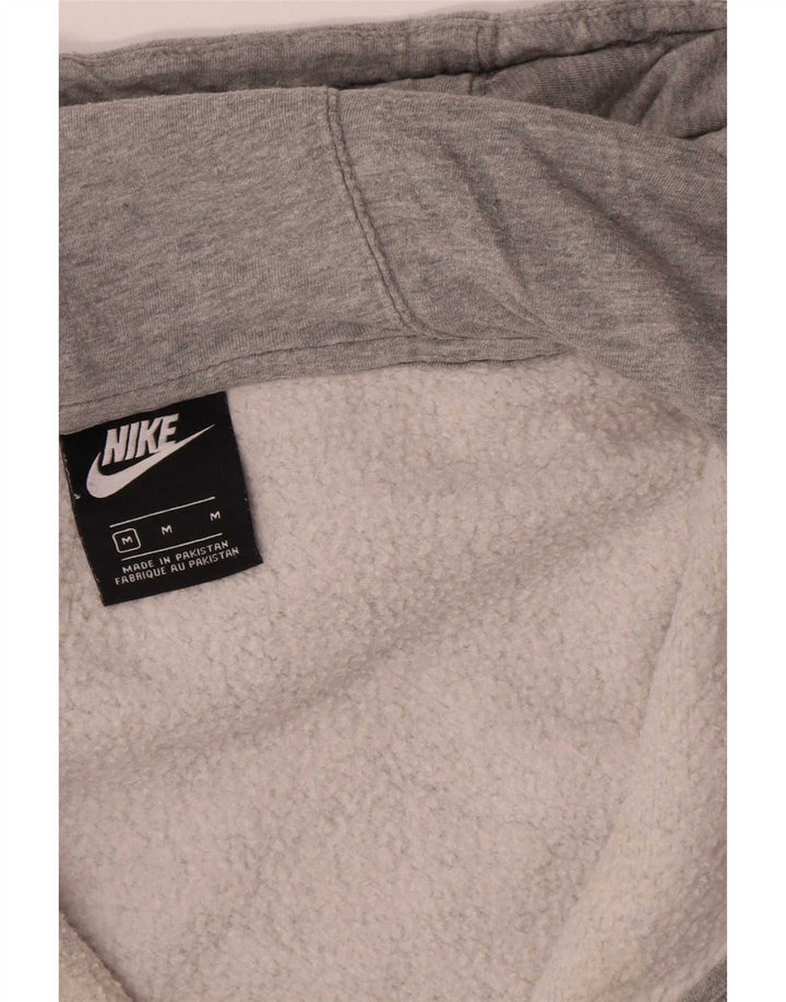 Мужской свитер с капюшоном на молнии Nike среднего серого цвета, хлопок с крапинками