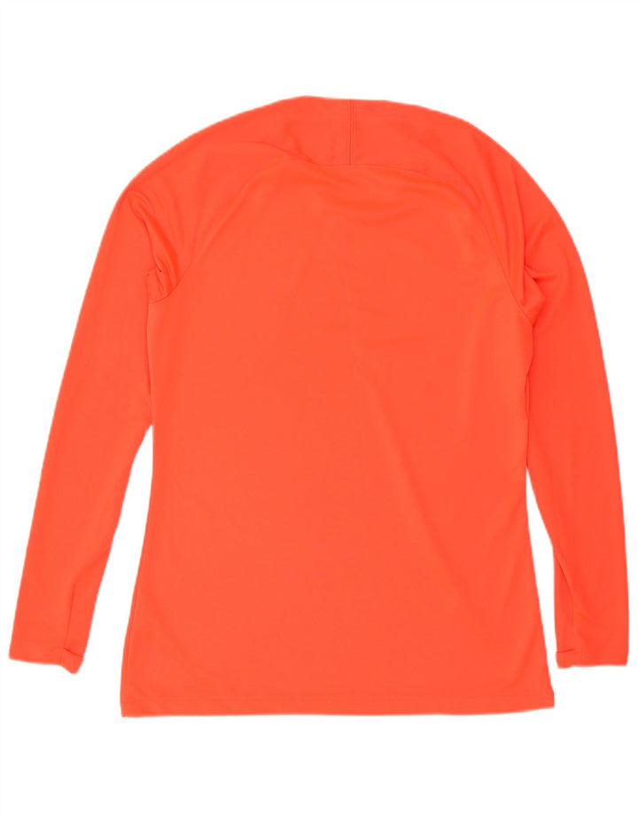 Мужской топ Nike Dri Fit с длинным рукавом, большой оранжевый