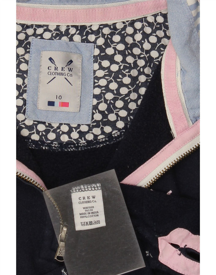 CREW CLOTHING Женский джемпер-толстовка оверсайз UK 10, маленький темно-синий