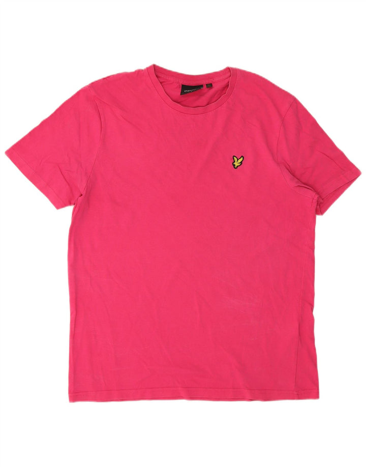 Мужская футболка Lyle & Scott, большой розовый хлопок