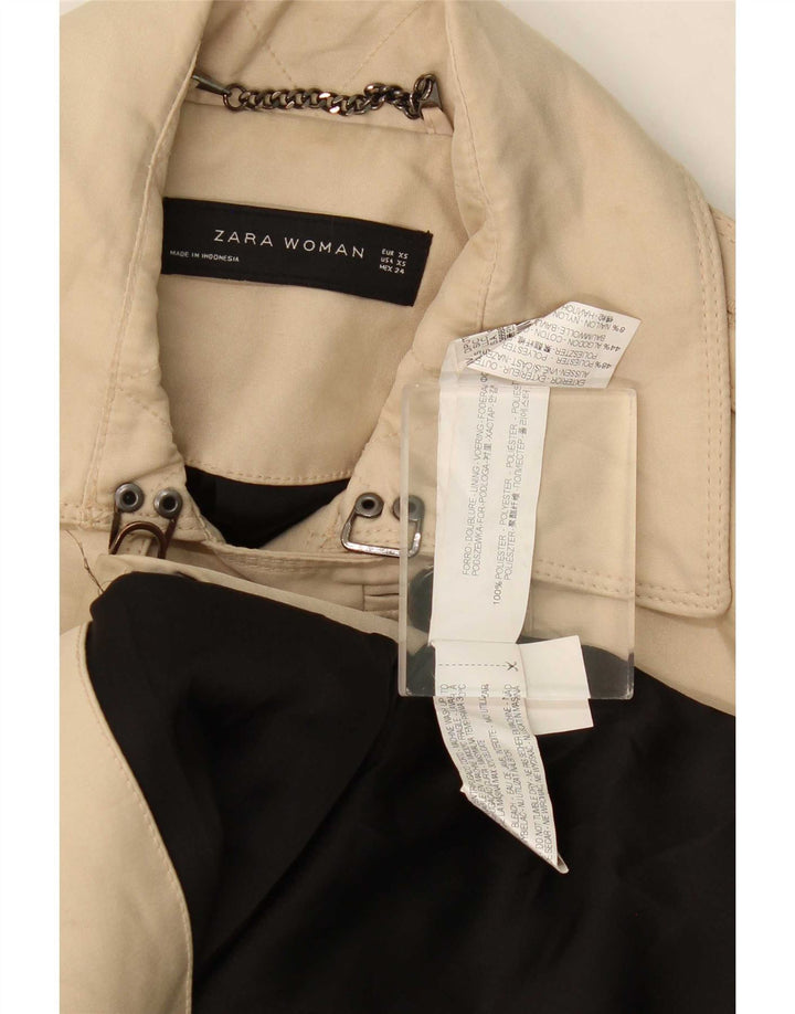 Женский тренч Zara UK 6 XS бежевый из полиэстера