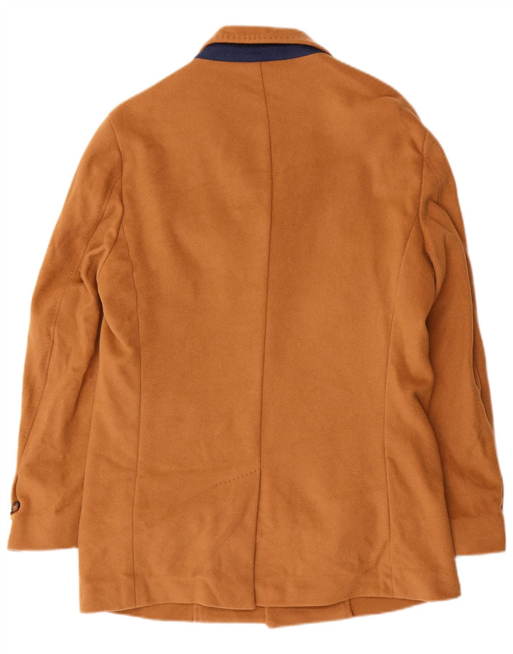 Мужское пальто Massimo Dutti на 3 пуговицах EU 48, средний бежевый, шерсть