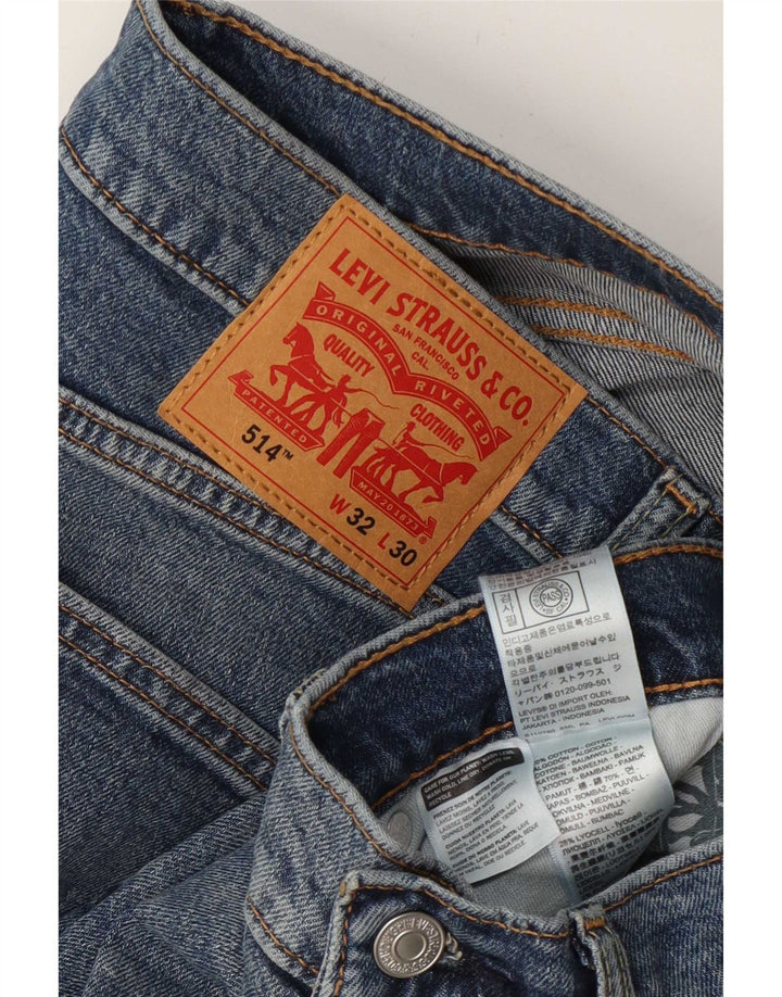 Мужские прямые джинсы Levi's 514 W32 L30 синие, хлопок