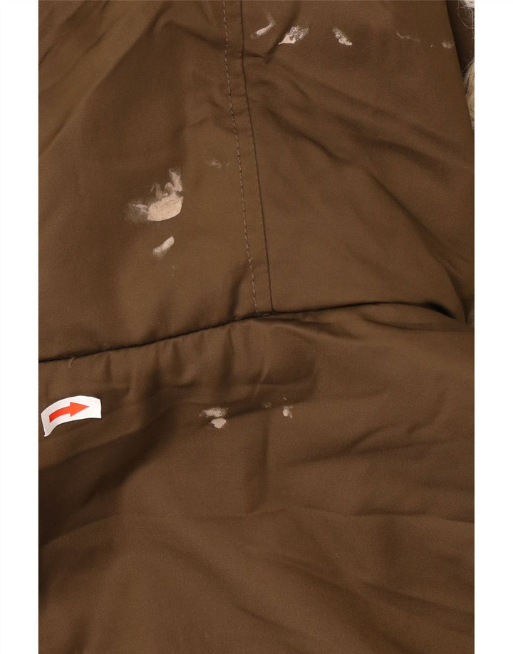 Женская парка Oversized из шерпы Zara Trafaluc UK 10, маленький коричневый цвет