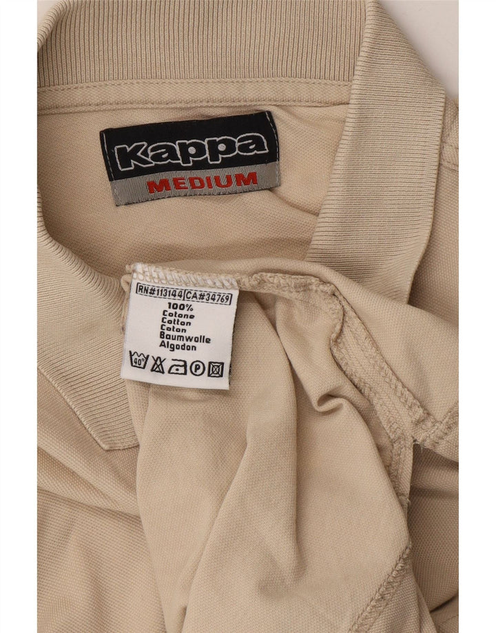 KAPPA Mens Polo Shirt Medium Beige Cotton Vintage Kappa and Second-Hand Kappa from Messina Hembry 