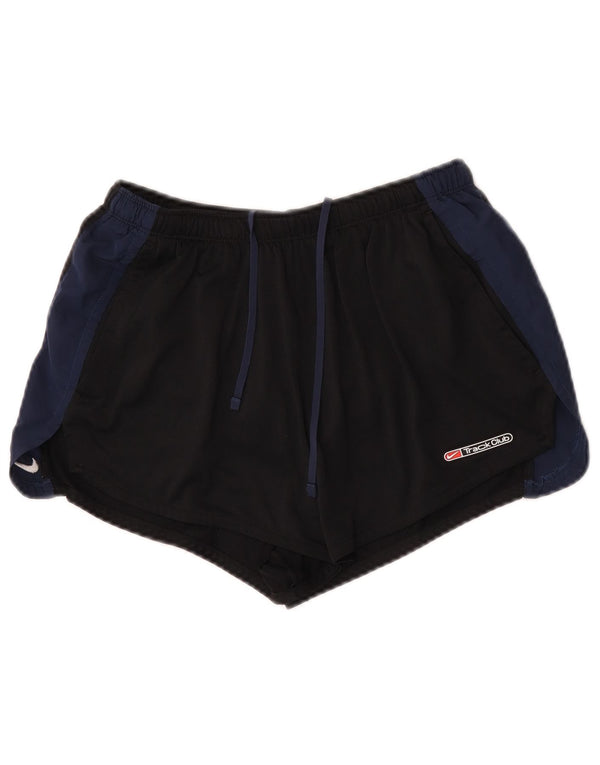 Женские спортивные шорты Nike Dri Fit UK 12, средний черный, полиэстер с цветными блоками