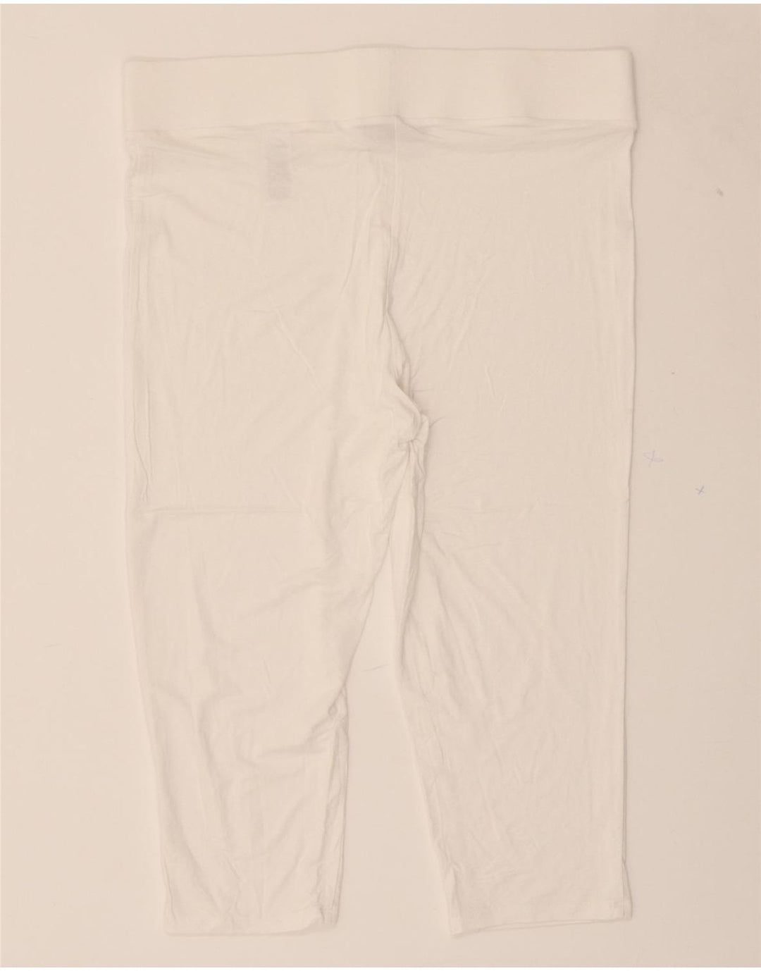 MARKS & SPENCER Womens Capri Leggings UK 16 Large White Viscose Vintage Marks & Spencer and Second-Hand Marks & Spencer from Messina Hembry 