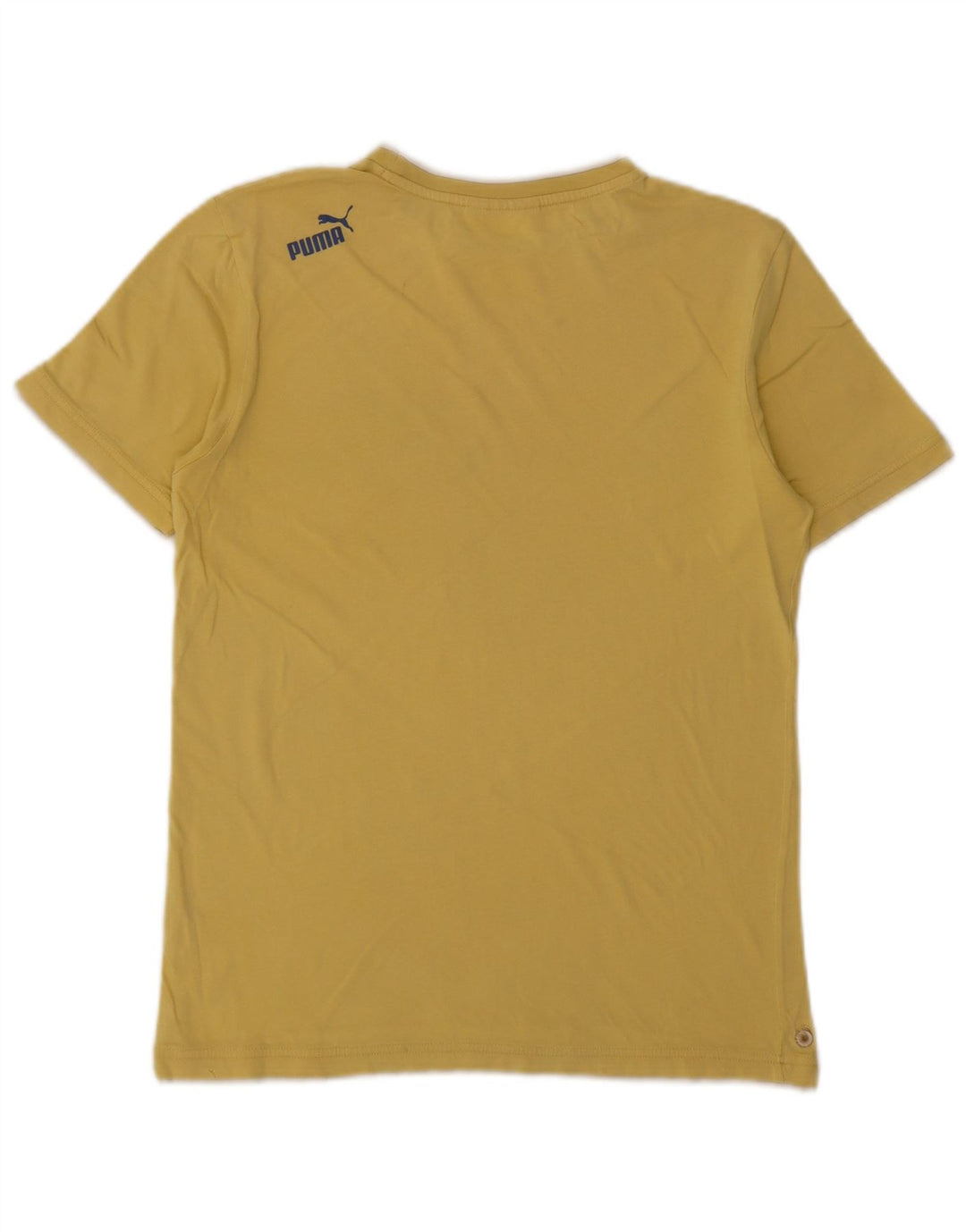 Мужская футболка с рисунком Puma, маленькая, желтая